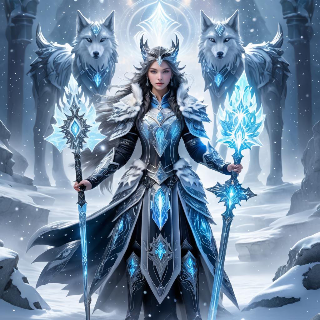 Ethereal Summoner in a Snowy Battle