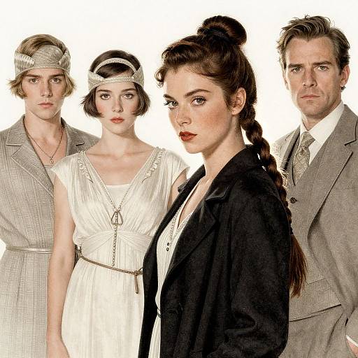 1920s Retro Brunet Woman Portrait