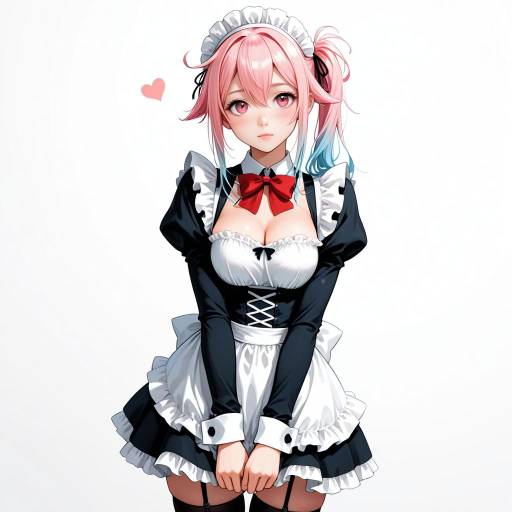 Cute Maid with Gradient Hair