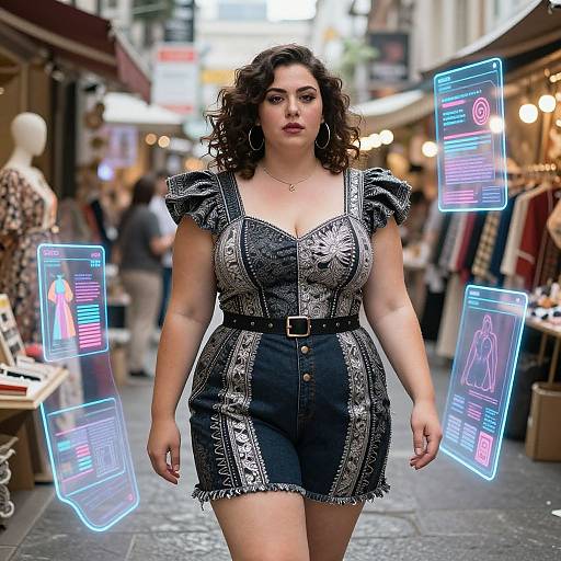 Confident Plus Size Futuristic Fashion