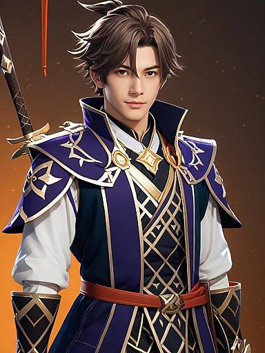 Photorealistic Man in Childe Outfit