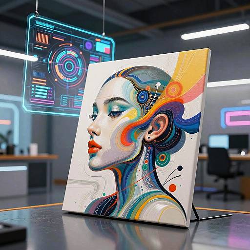 Futuristic AI Art Creator Studio