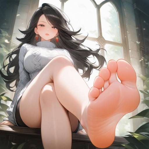 Barefoot Elegance: A Bravely Default II Portrait