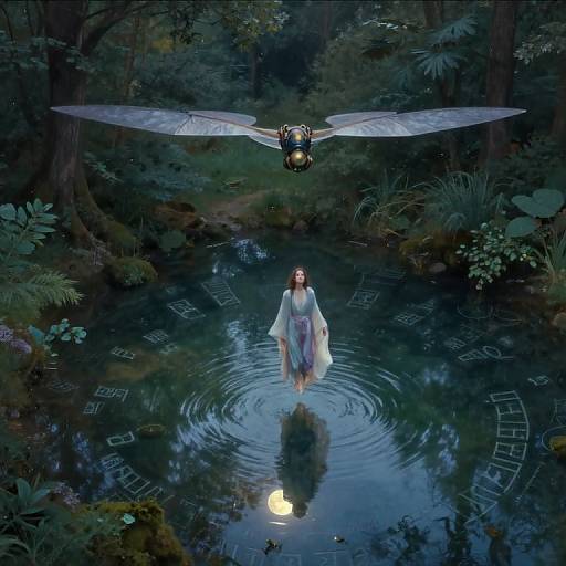 Moonlit Fantasy Forest Glade