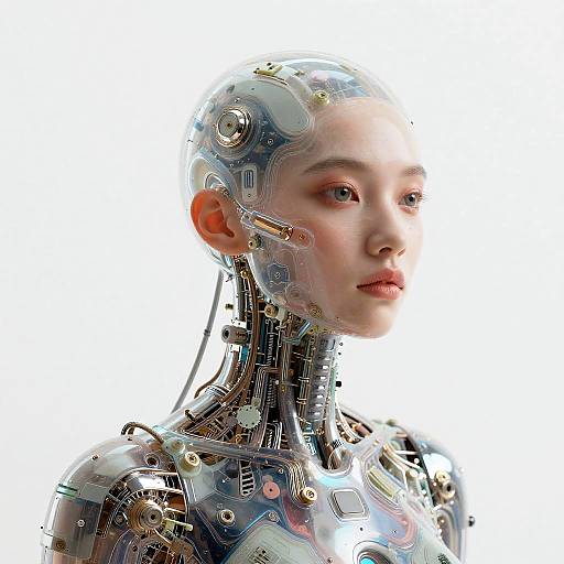 Futuristic Surreal Humanoid AI Portrait