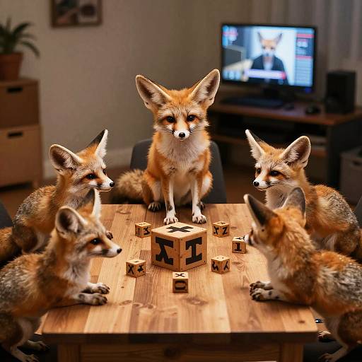 Fennec Foxes Cozy Gaming Night