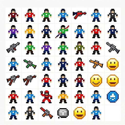 Pixel Art Fortnite in Spreadsheet Style