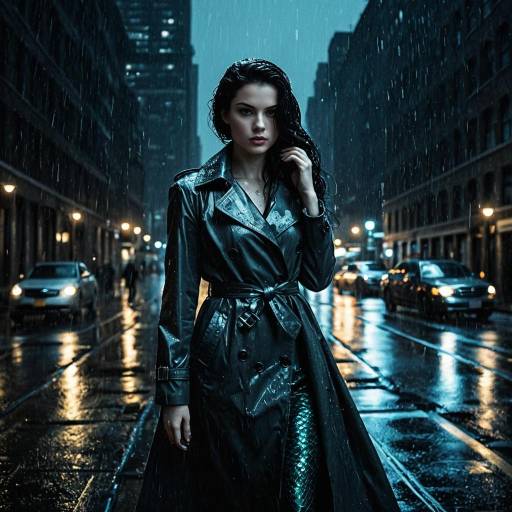 Ariel the Noir Detective in Rainy City