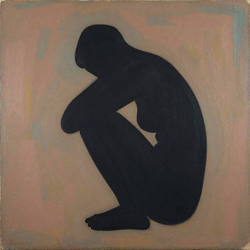 Abstract Silhouette Crouching