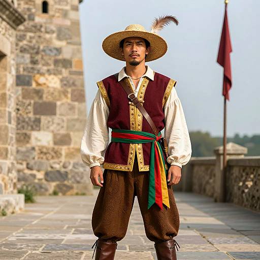 Man in Historical Highlander Costume