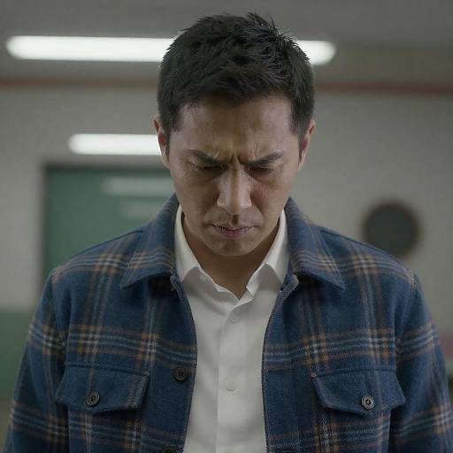 Focused Man in Industrial Setting