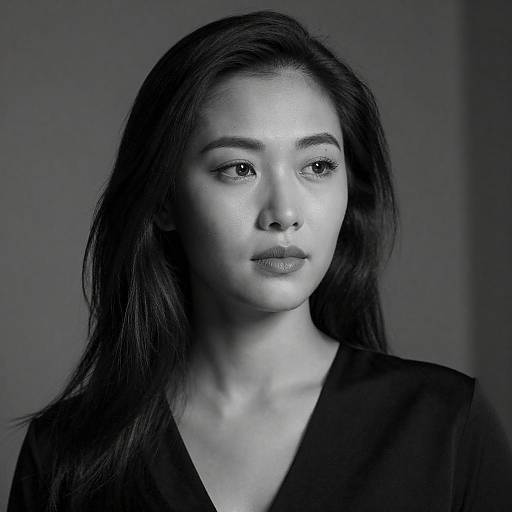 Dramatic High-Contrast Portrait of a Woman