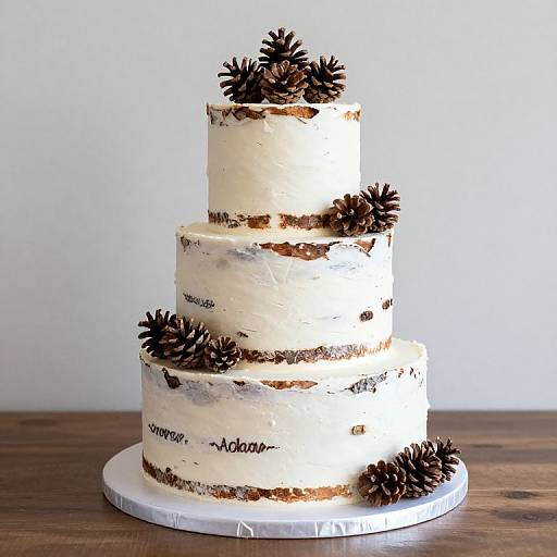 Rustic Chic Birch Bark Wedding Cake