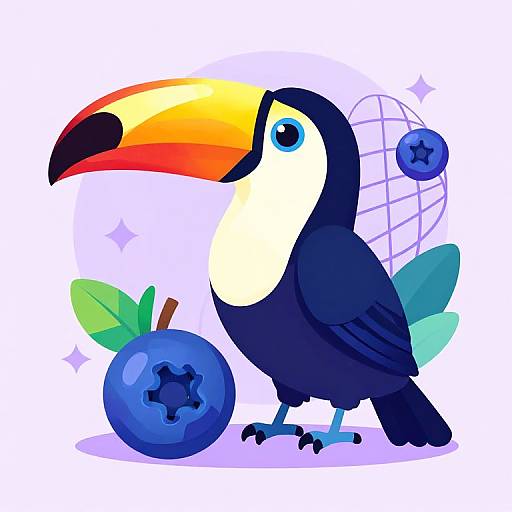 Colorful Toucan Vector Illustration