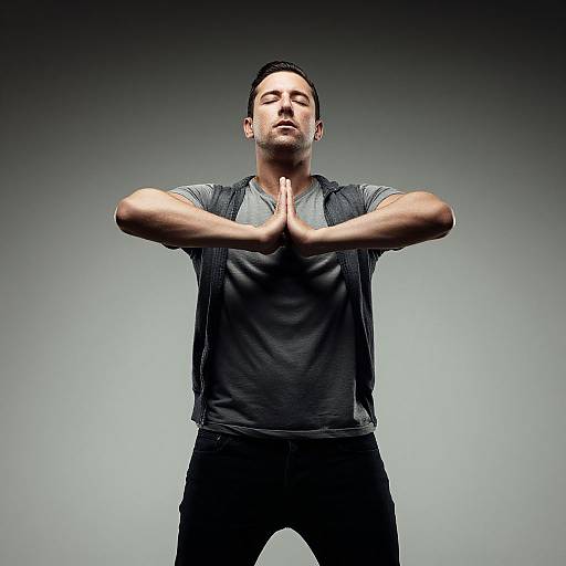 Dynamic Rhythm Channeling Man Portrait