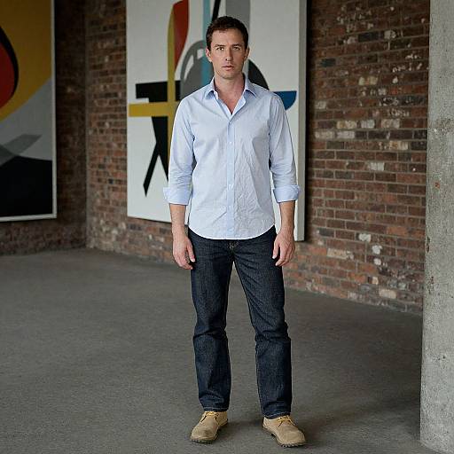 Man in Industrial Loft Setting