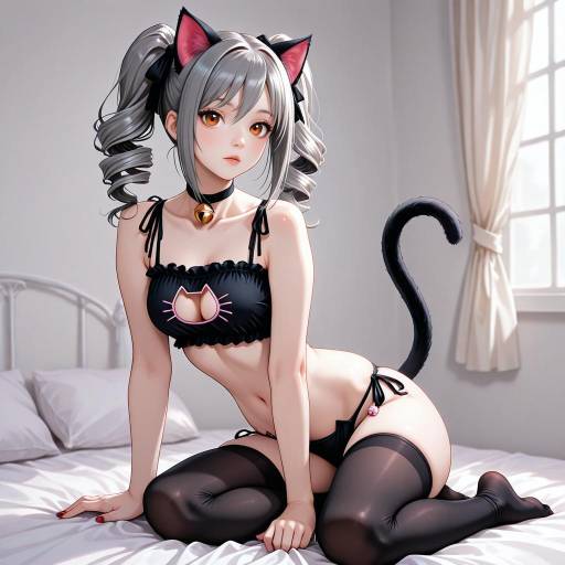 Kanzaki Ranko: Cat Ear Lingerie Scene