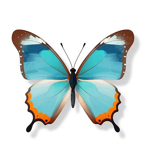 Abstract Layered Butterfly Illustration
