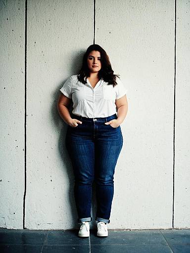 Plus Size Woman in Jeans
