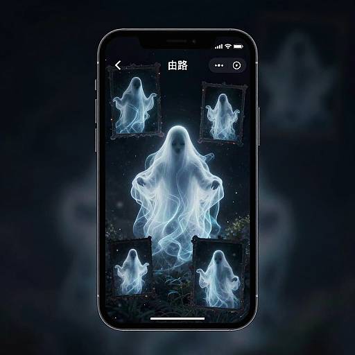 Ghost Photo App on Sleek Smartphone