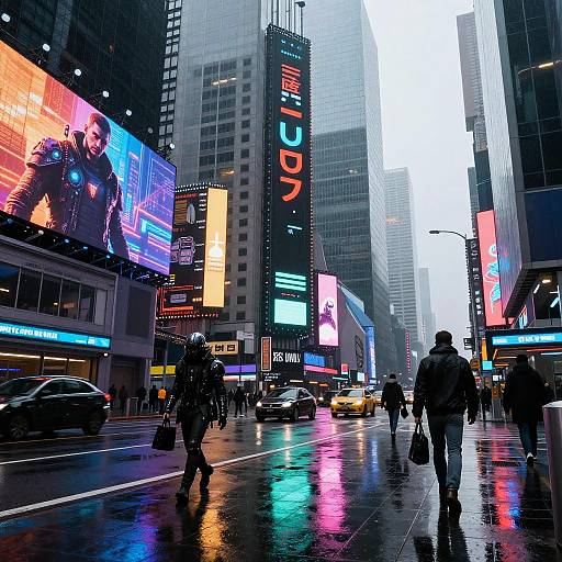 Cyberpunk Neon City Streets
