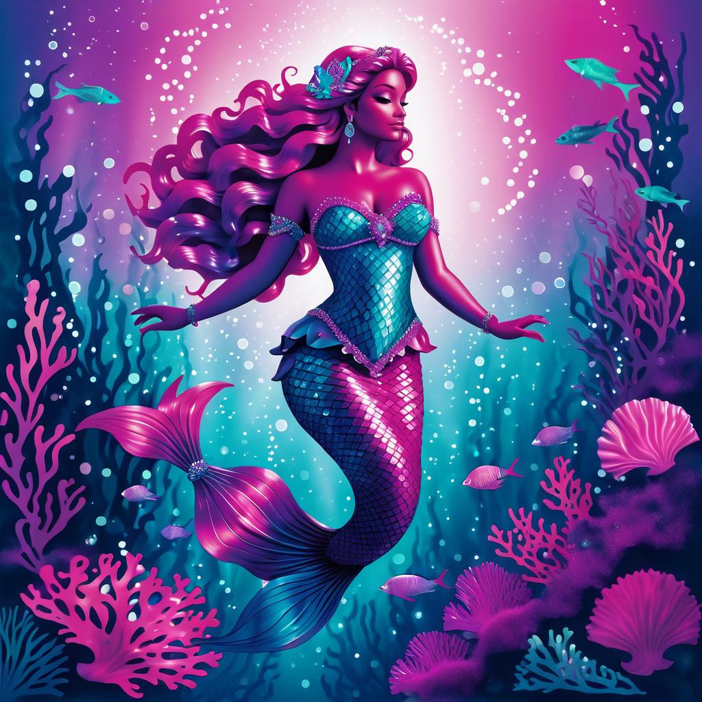 Mystical Mermaid in Vibrant Colors