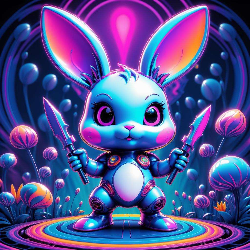 Vengeful Bunny in Colorful Biomechanics