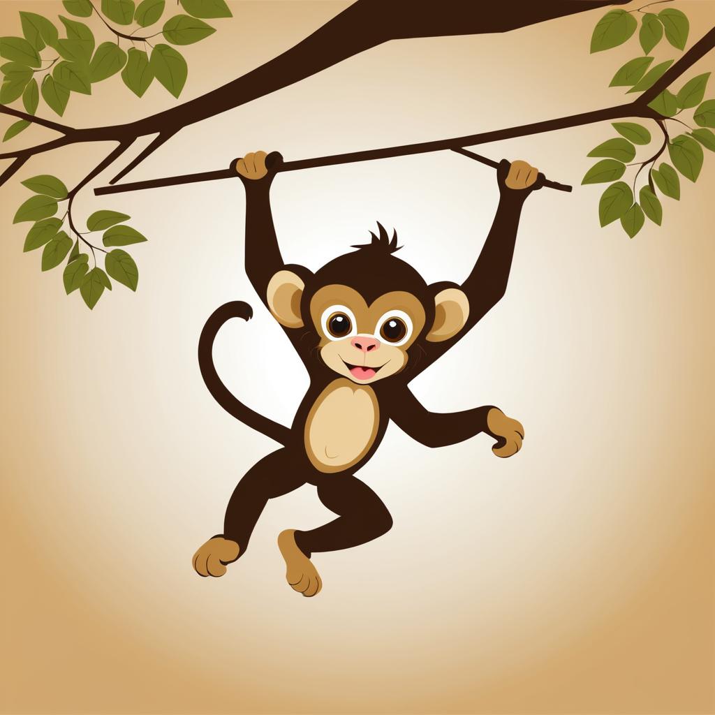 Fierce Playful Monkey Vector Art