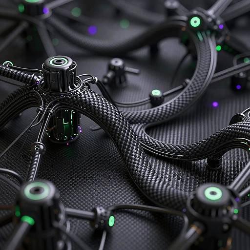 Surreal Carbon Fiber Digital Landscape