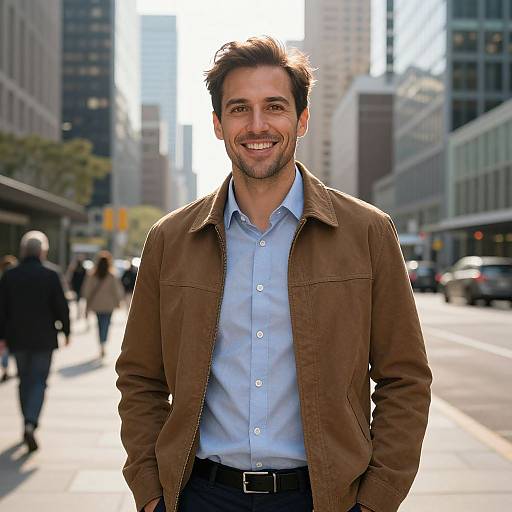 Confident Man in Urban Setting