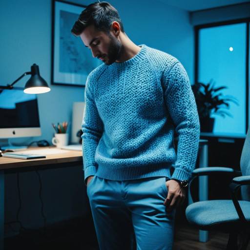 Stylish Man in Cozy Indoor Workspace