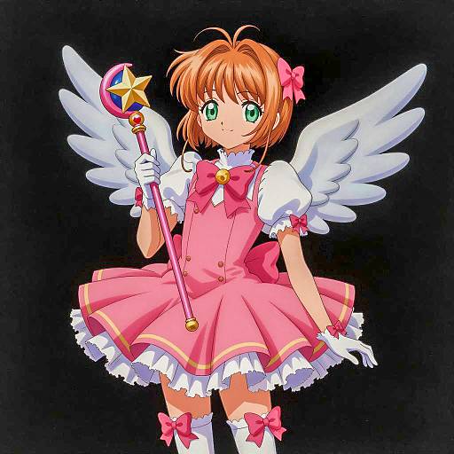 Anime Character with Wings and Wand