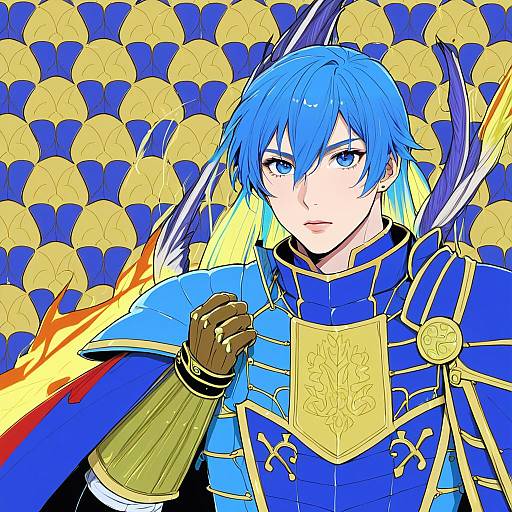 Illustration of Alfonse (fire emblem), fire emblem in the style of Kawagishi keitarou