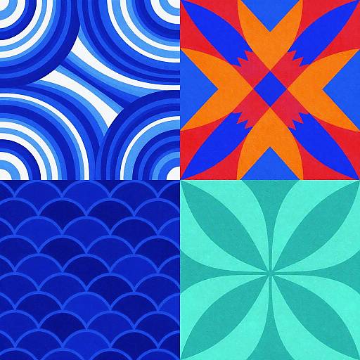 Vibrant Abstract Quadrant Design