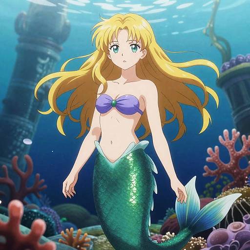 Ecchi Merfolk Enchantress in Coral Palace