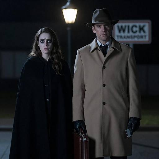 Mysterious Encounter Under Streetlight