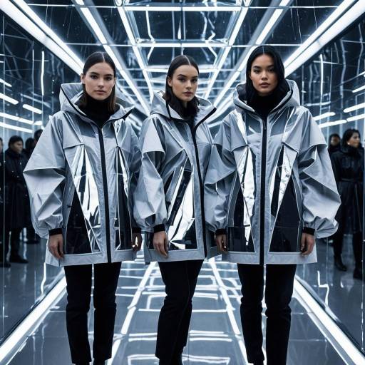 Models in Transparent Avant-Garde Raincoats