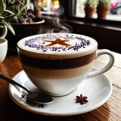 Lavender Latte with Caramel Drizzle