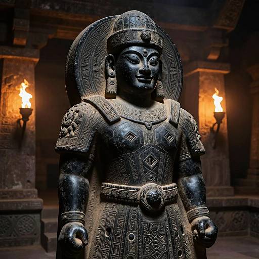 Ancient Hexagon Warrior Statue