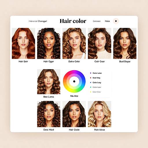Hair Color Changer Website Homepage