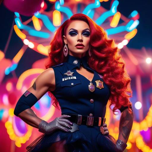 Bold Romanian Drag Queen Police Officer