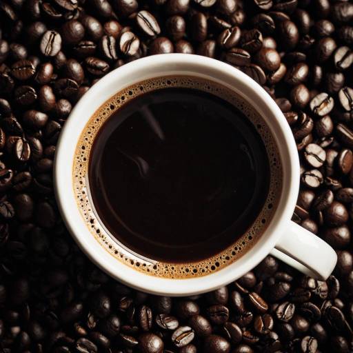 Close-up of Freshly Brewed Coffee in White Cup
