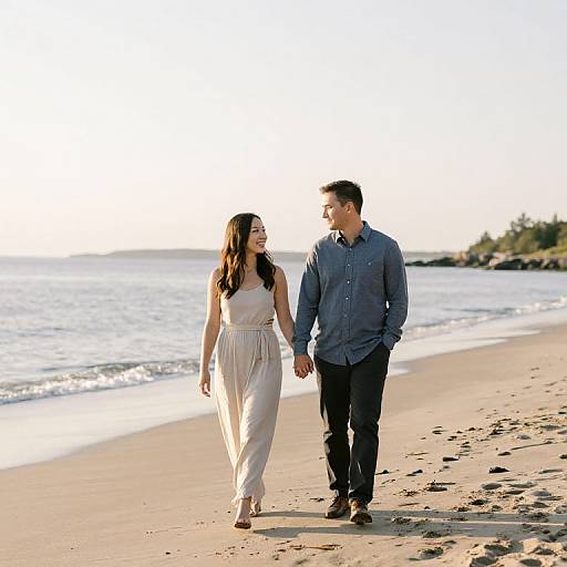 Golden-Hour Couple Beach Engagement