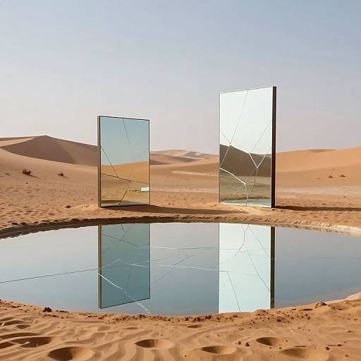 Desolate Desert Mirrors and Dreams