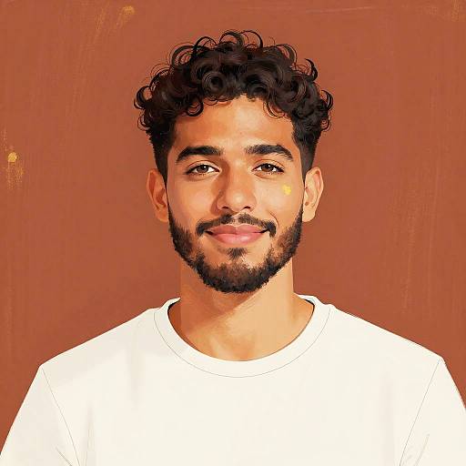 Vibrant Latin American Acrylic Portrait