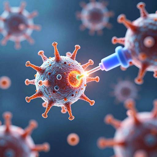 Bacteriophage Injecting DNA Close-Up