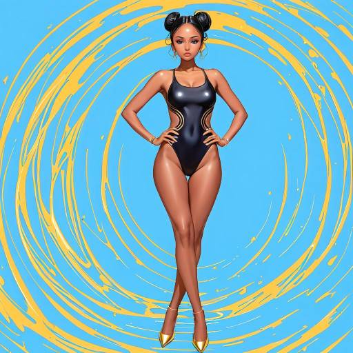 Graceful Woman in Swimsuit with Jewelry Graceful Woman in Swimsuit with Jewelry