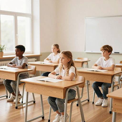 Elegant Minimalist European Classroom