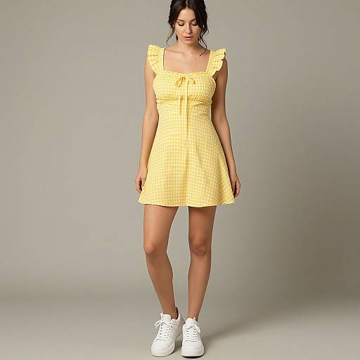 Casual Summer Gingham Dress Look