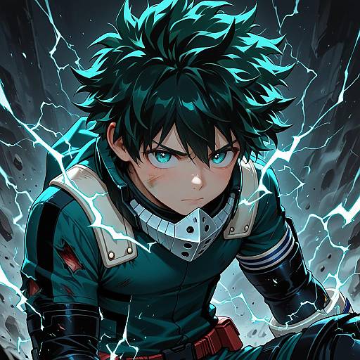 Young Hero Midoriya Electrified, Injured